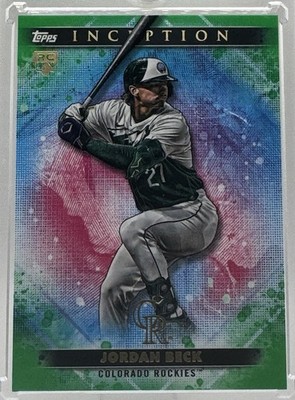 2024 Topps Inception #2 Jordan Beck Green RC - Colorado Rockies