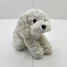 Aurora Flopsies Bonita White Puppy Dog Plush 12” Stuffed Animal *WELL LOVED*