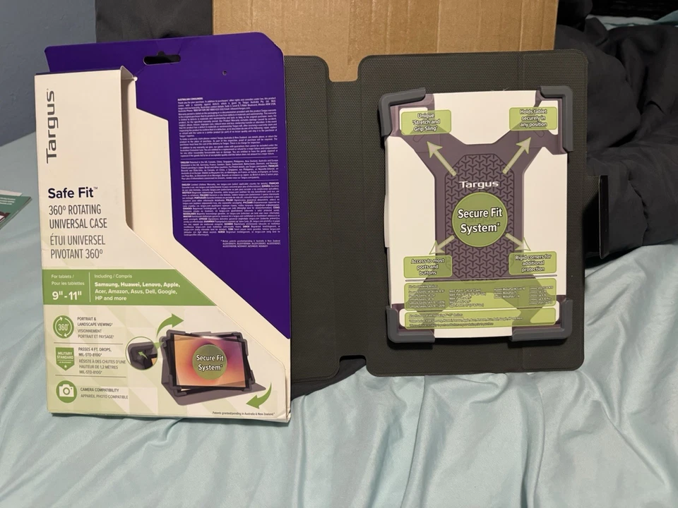 Targus Safe Fit 360 Degree Rotating Universal Tablet Case 7-8.5" Black TH2784GL - Image 3 of 4