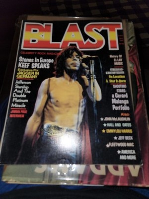 BLAST CELEBRITY ROCK MAGAZINE KISS MICK JAGGER ROLLING STONES JEFF BECK OCT 1976