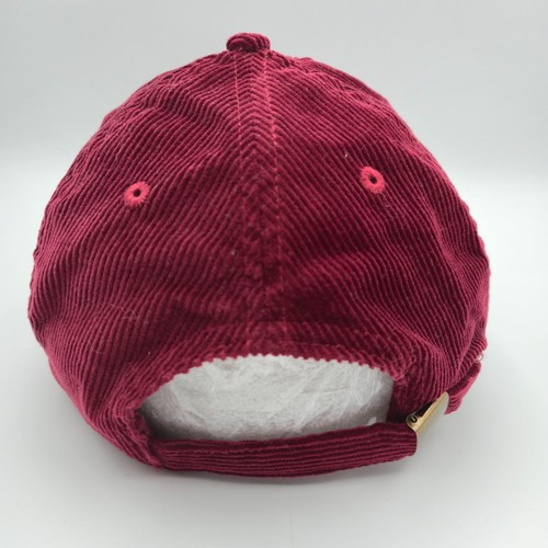 Simply Southern Corduroy Hat Burgundy Sherpa Dog Patch Adjustable Cap - Picture 4 of 7