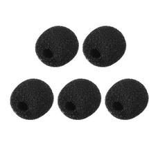 5X Foam Mic Cover Headset Microphone Windscreen Black 14.5mm Length