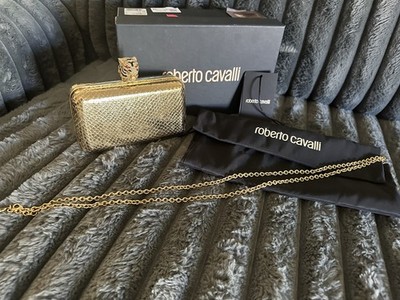 roberto cavalli Gold Roar Clutch