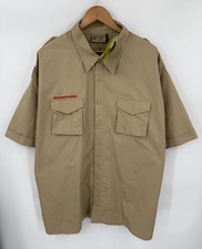 NEW Boy Scouts of America Men  s Uniform Shirt Cotton Blend Short Sleeve Size 2XL