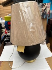 RALPH LAUREN Black Taupe Round Table Lamp - Brand new W Tags