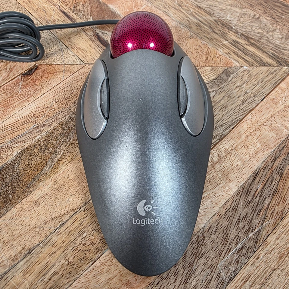 Logitech Trackman Marble USB T-BC21 Trackball Silber Ergonomische Maus Getestet