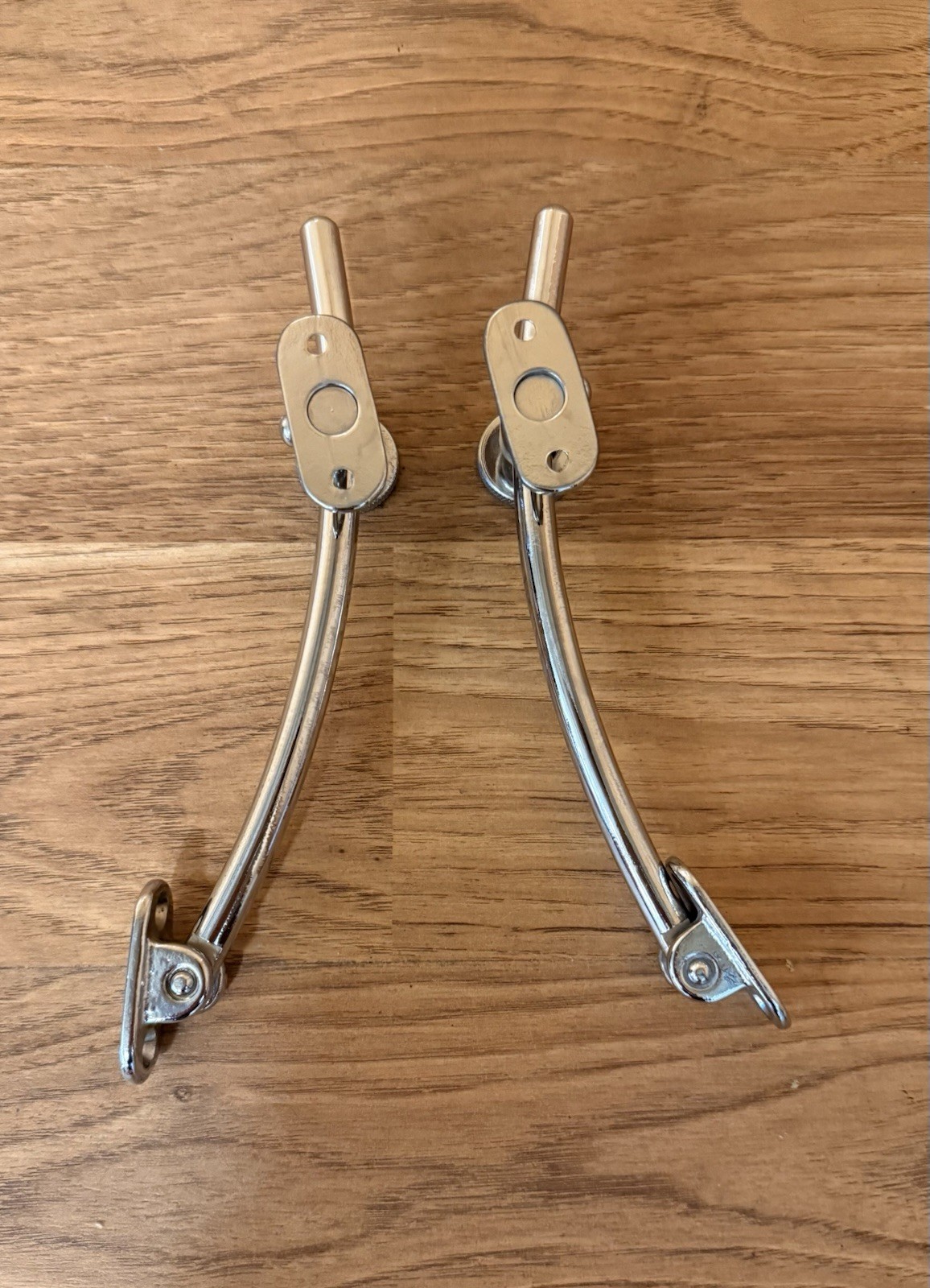 Vintage Boat Windshield Brackets Lot of 2 NOS Nice Chrome! 8” NEW OLD STOCK