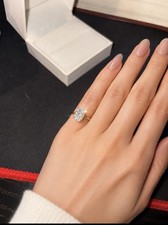 3.5 Carat Elongated Oval Cut Engagement Ring 925 Sterling Silver – Open Box