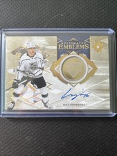 2023 Upper Deck Ultimate Collection Emblems Gold /99 Alex Laferriere Rookie Auto