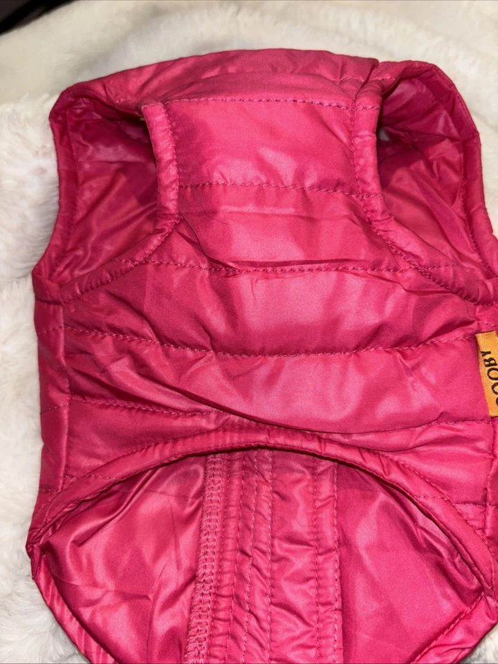 Gooby Padded Dog Vest Pink /Zipper Back Size XS NEW - Image 4 of 4