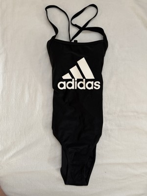 NEW Adidas Originals Tie Back Swimsuit Black Size Medium Adidas Swimsuit Black