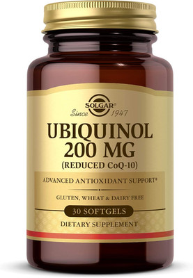 Solgar Ubiquinol 200mg Reduced CoQ10 30 Softgels Heart Brain Support