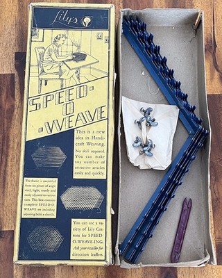 Vtg 50s Lily s SPEED O WEAVE Handicraft Weaving Frame ART 717 Shelby NC