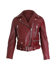 Acne Studios Biker Jacket In Red Leather Wome...