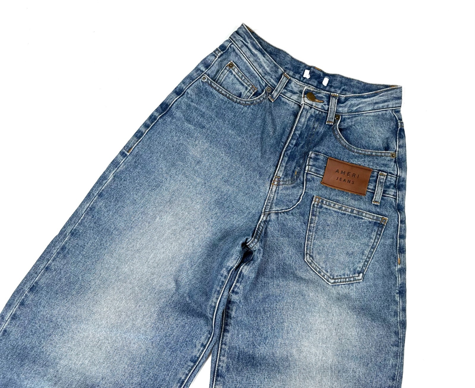 Auth Women's AMERI Blue Wide Straight Denim Short… - image 4