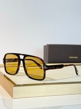 TOM FORD TF884 New Tortoiseshell Sunglasses with Yellow Lenses, Size: 60-18-140