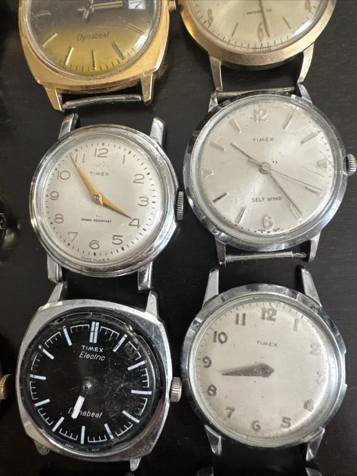 Лот винтажных часов Timex 1960-е, 1970-е, 1980-е Некоторые работают, некоторые нет. Всего 23 - Изображение 3 из 4