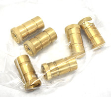 Lot of 6 Brass Air Hose Quick Connect Couplers Female Thread 1/4 NPT Pneumatic