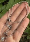 CHRISTIAN DIOR signed silver tone crystal pendant Necklace Vintage Jewelry — photo 4