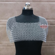 Handmade Chainmail Top Lightweight Aluminum Butted 10mm Ring Medieval Costume