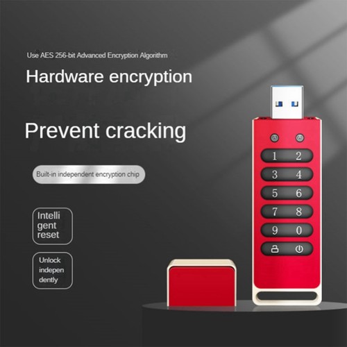 Secure USB Drive, 32GB Encrypted USB Flash Drive Hardware Password Memory9973 - Afbeelding 5 van 6