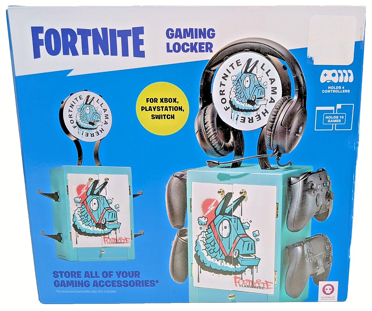 Numskull Fortnite Gaming Locker Headset Controller & Games Storage Tidy