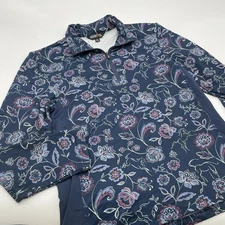 Kerrits Kids Up Tempo Fleece Tech Top Print - Admiral Winter Bloom Size Medium