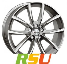 Autec Typ AS - Astana titansilber poliert 7x17" ET49 LK5 112 ML 57.1 Alufelge...