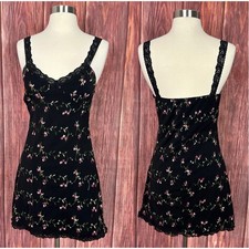 VTG Y2K Love Soup Womens Lace Babydoll Dress Floral Embroidered Size Medium M