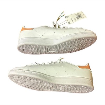 adidas Stan Smith White Green Orange Lace Up Low Top GW8156 Athletic Sneaker