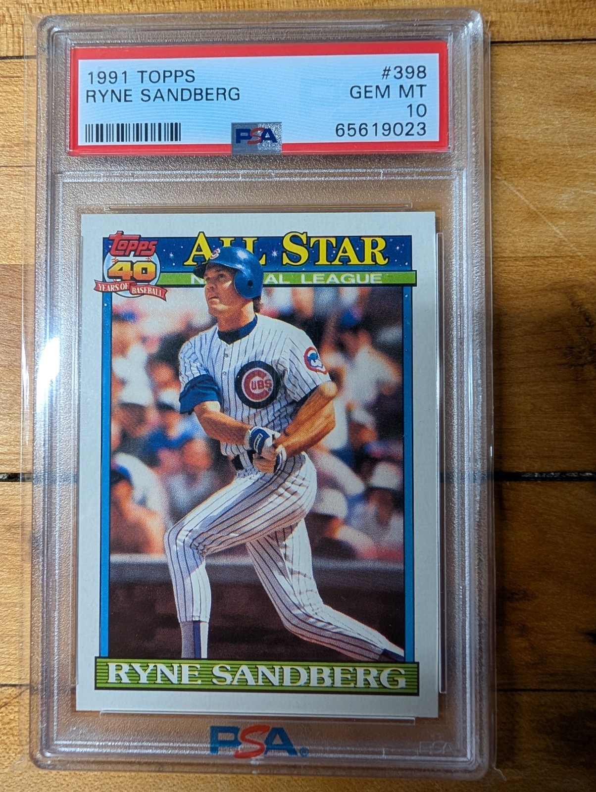 PSA 10 GEM MINT 1991 TOPPS #398 RYNE SANDBERG CUBS HOF