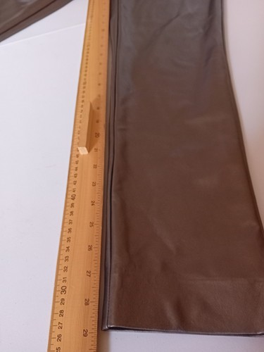 Joseph Ribkoff Faux Leather Trousers Shiny Brass Brown Pull On Size 10 - Picture 8 of 11