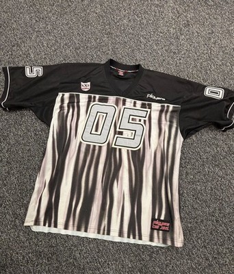 Players 05 XXL Black and Grey Ombre Football Jersey
