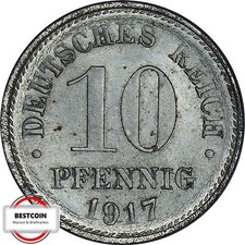 J298 10 Pfennig KAISERREICH von 1917 E in f.STG  2790