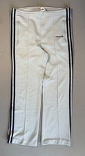 Vintage 80s Adidas Track Pants Men s S Grey White Made in Taiwan Style 98399