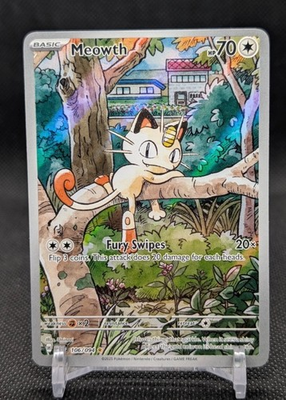 #ad Pokemon TCG Phantasmal Flames Meowth Special Illustration Art106 094 $20.00