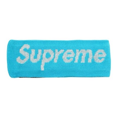 Supreme New Era Reflective Logo Headband (FW 17) Teal & White Headband Sweatband