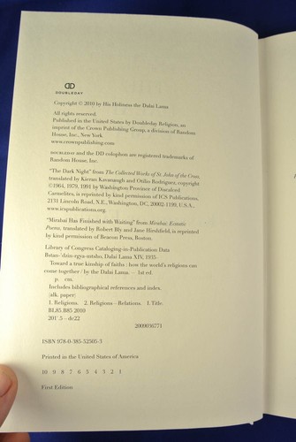 TOWARD A TRUE KINSHIP OF FAITHS The Dalai Lama WORLD RELIGIONS COME TOGETHER HC - Bild 5 von 12