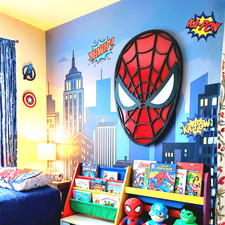 Spider Hero Acrylic Wall Art Kids Bedroom Decor Superhero Wall Hanging