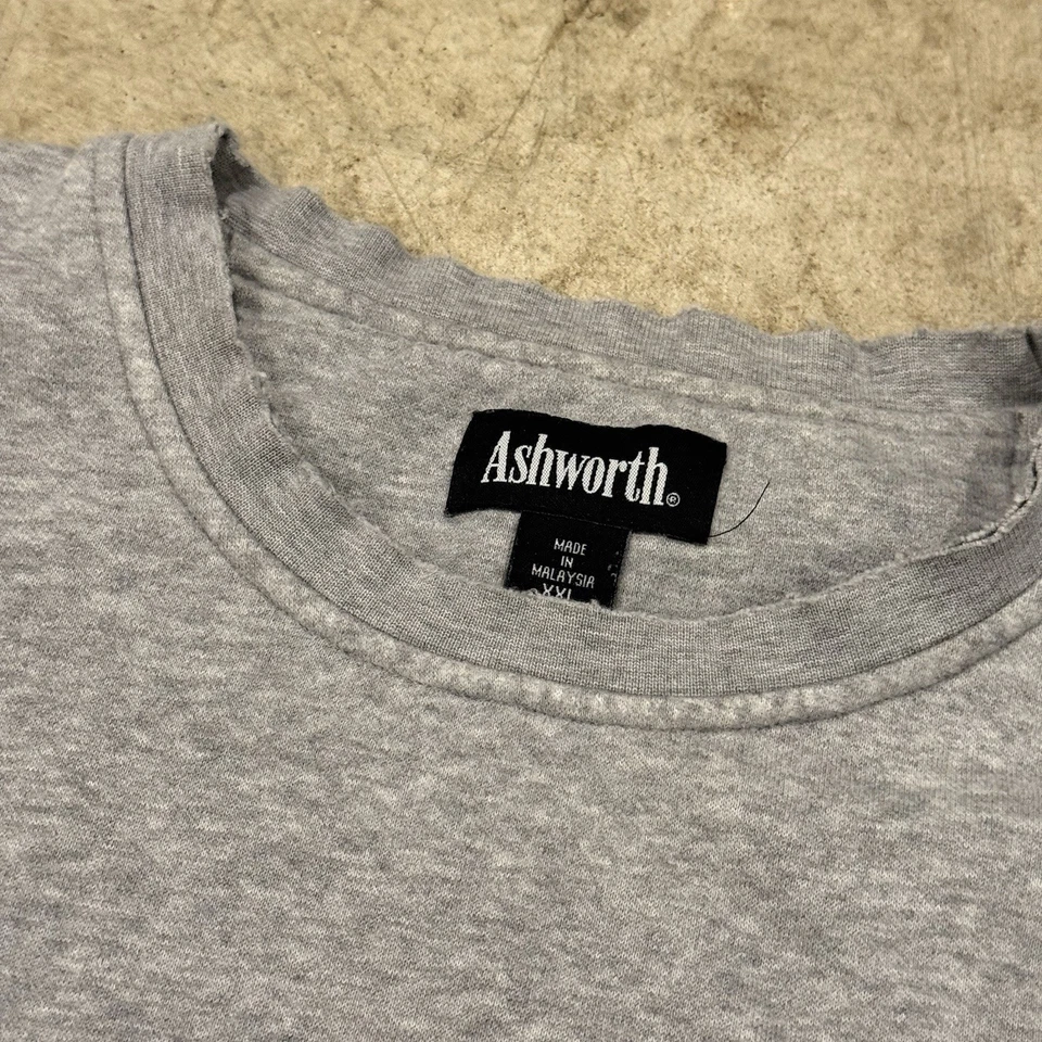Vintage 90s Ashworth Golf Embroidered Crewneck Sweatshirt Grey 2XL - Image 3 of 4