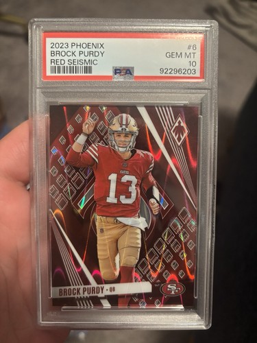 Brock Purdy 2023 Phoenix Red Seismic Prizm /199 PSA 10 #6