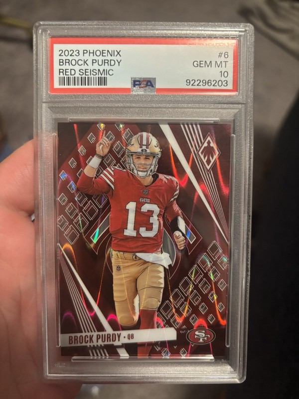 Brock Purdy 2023 Phoenix Red Seismic Prizm /199 PSA 10 #6