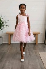 Red Tulle Overlay Easter Pagent Church Party Butterfly Dress Size 5T