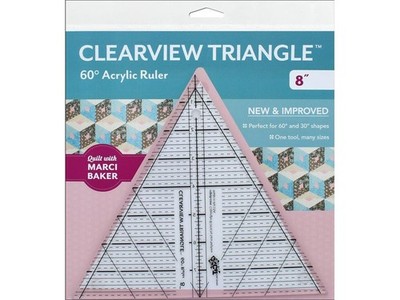 C&T Publishing CTP Clearview 8'' Triangle Ruler 60 Degree