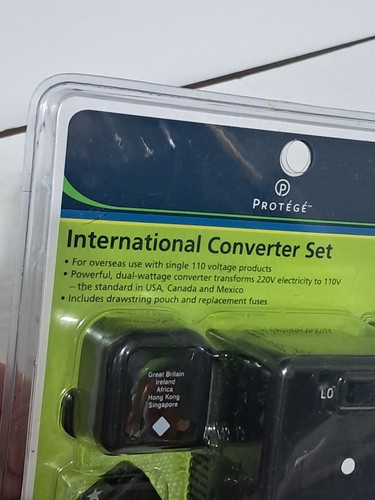 Protege International Converter Set With Pouch Dual Wattage Converter (d) - Picture 2 of 7