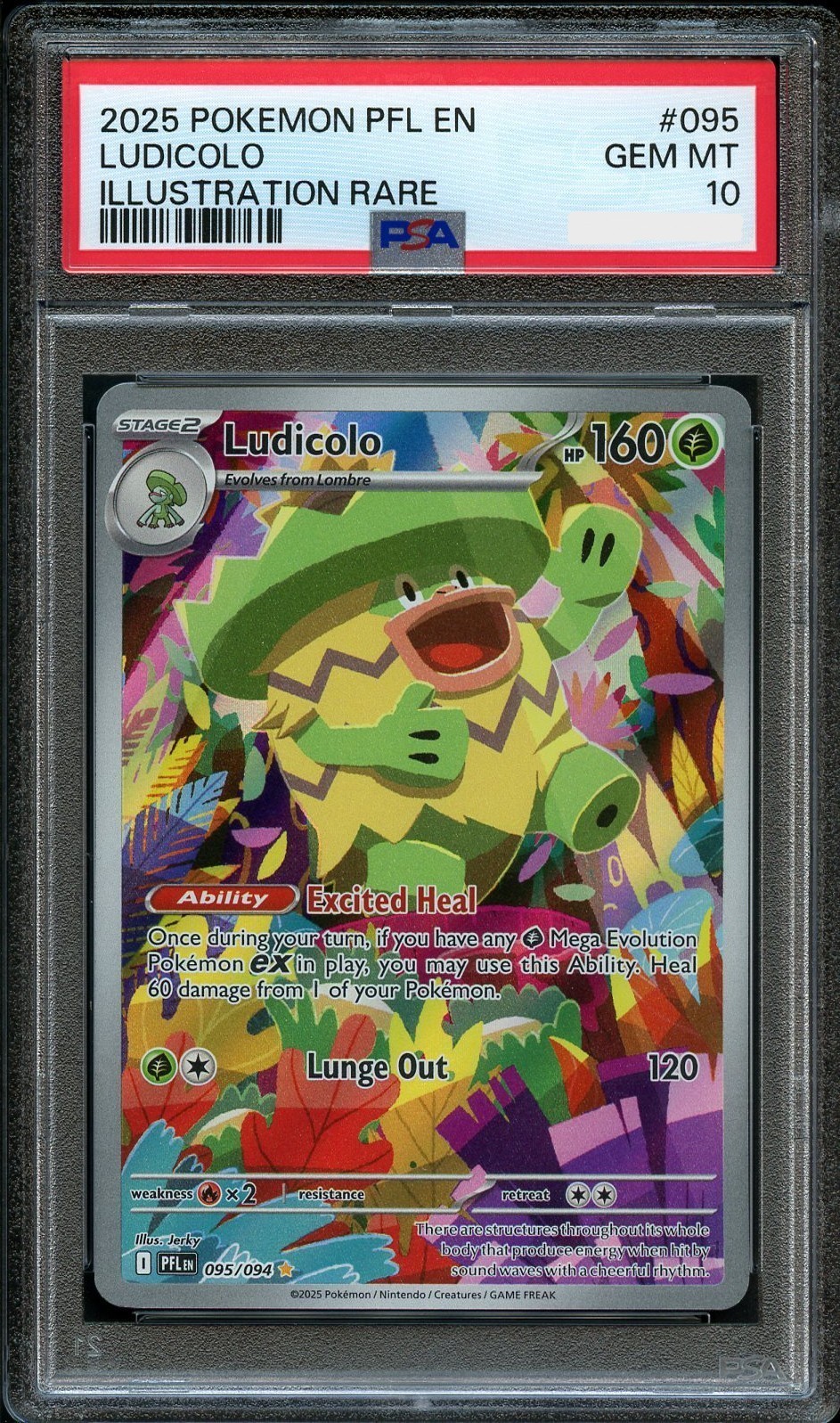 Pokemon Phantasmal Flames Ludicolo 095 PSA 10