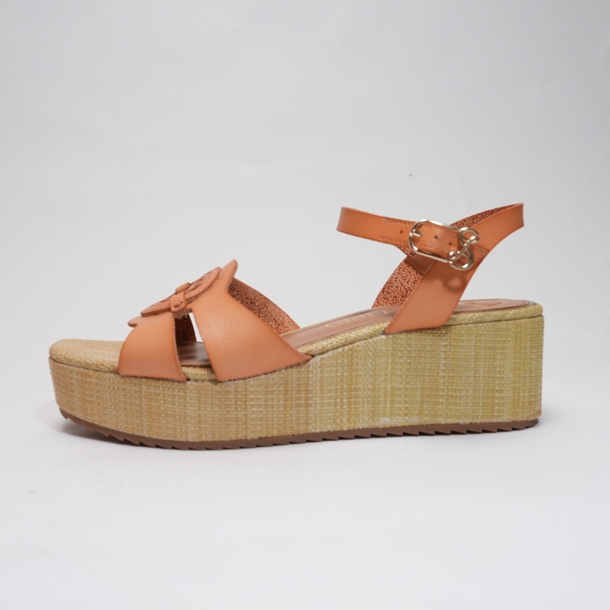 Sam and Libby Camille Wedge Sandal Women 9 Tan Platform Raffia