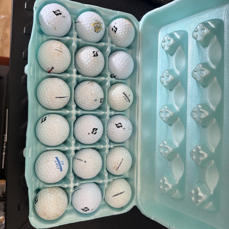 18 Pack Assorted Recycled Golf Balls