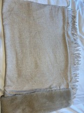 Cashmere Mix Shawl With Fake Fur Trim.  Beautifully Soft, Warm And Elegant.