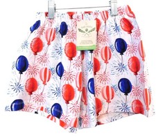 NWT The Oaks Apparel 6 6Y 4th of July Red White Blue Balloon Shorts Patriotic